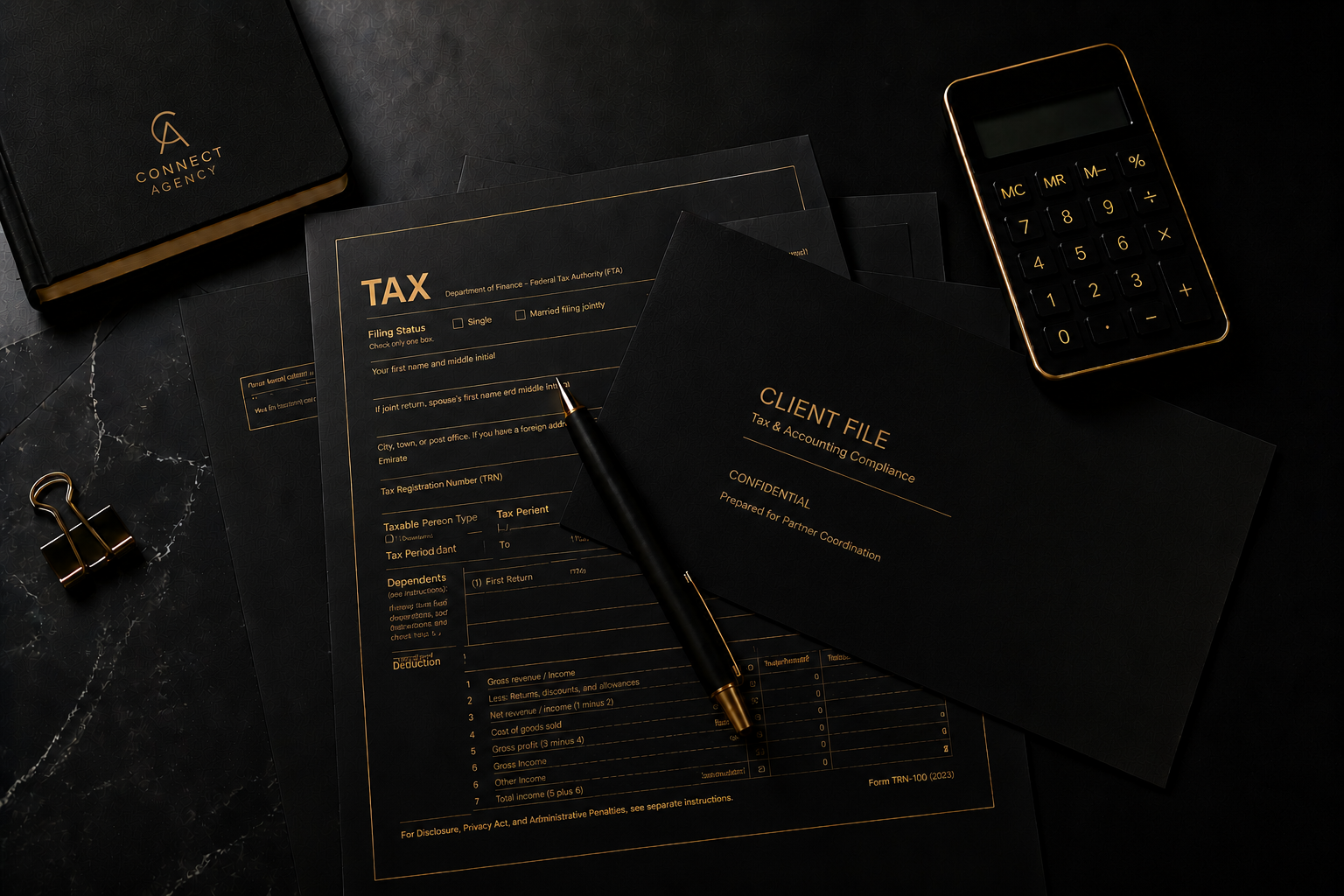 Client compliance file prepared by Connect Agency