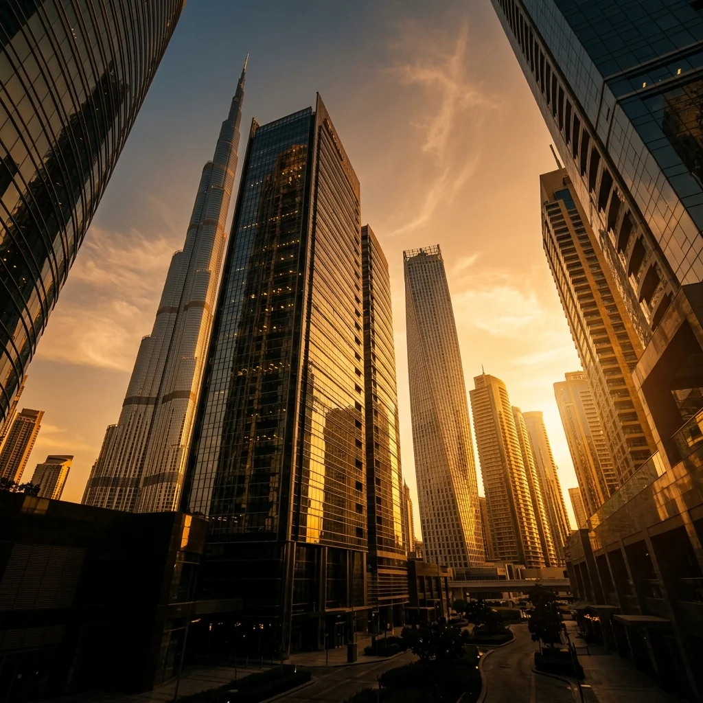 Dubai skyline and banking district