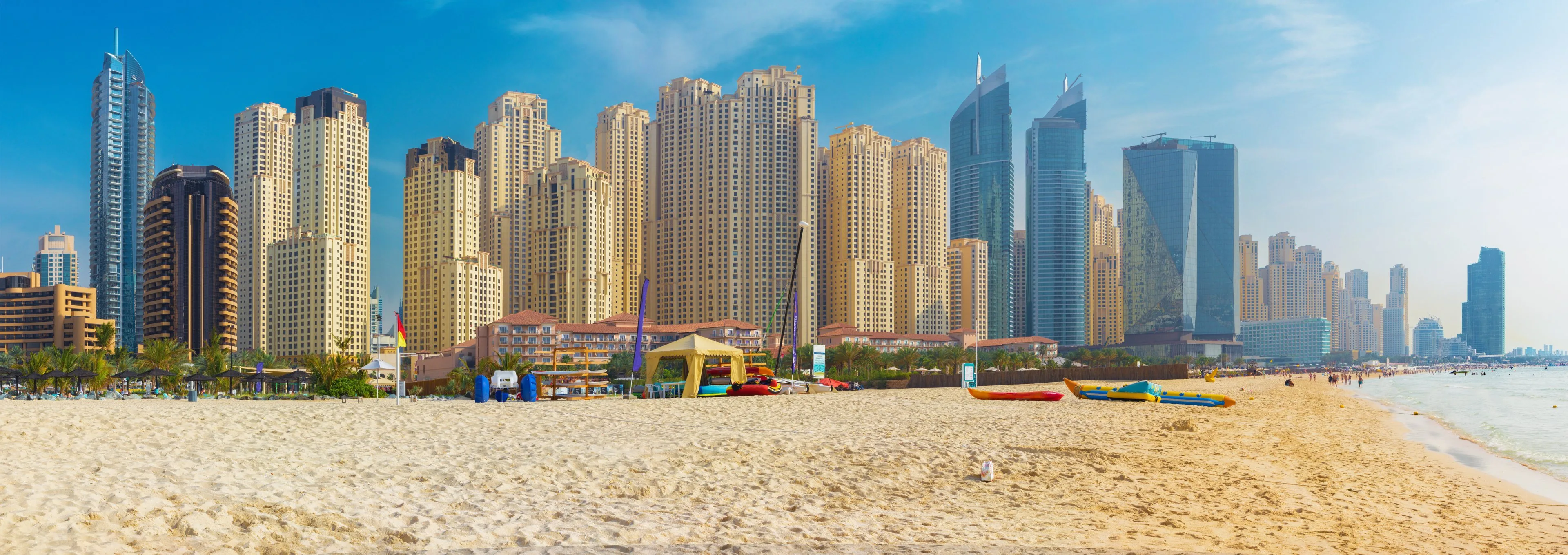 Panorama de plage à Dubaï